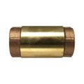 Midland Metal InLine Check Valve, Lift, 34 Nominal, NPT End Style, 200 psi WOG125 psi WSP Pressure, 14 to 248 944431